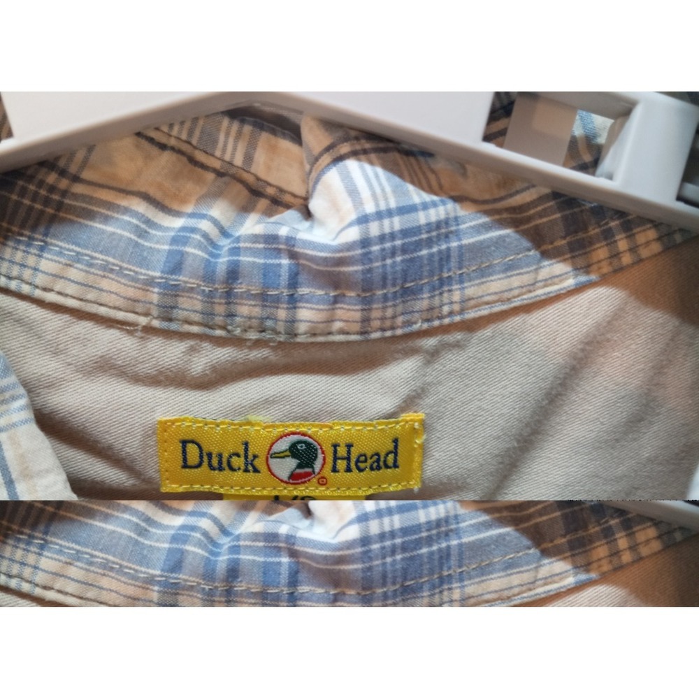 Duck Head Button Down Long Sleeve Men's Shirt, Large, Plaid - Picture 2 of 5